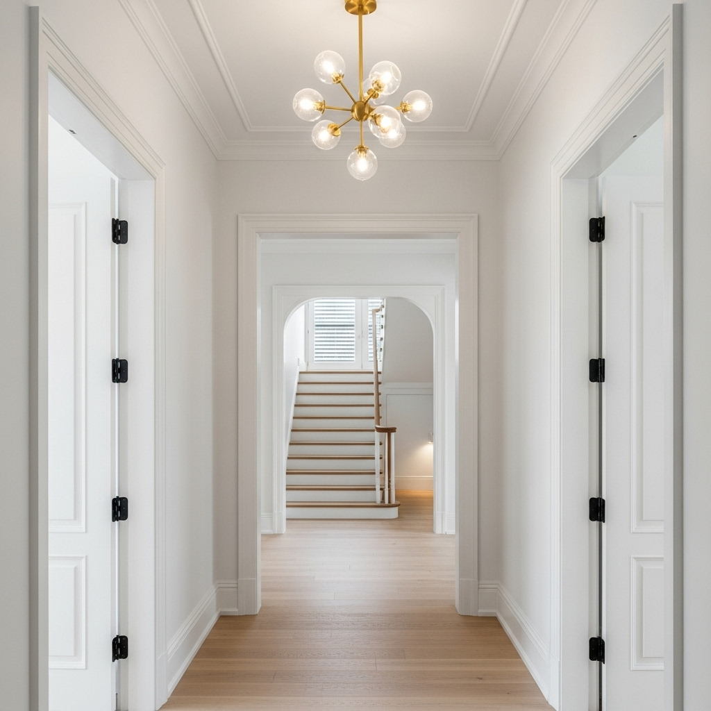 European and American style all-copper ceiling lamp
