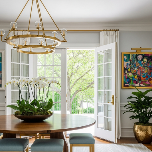 American double-layer crystal chandelier